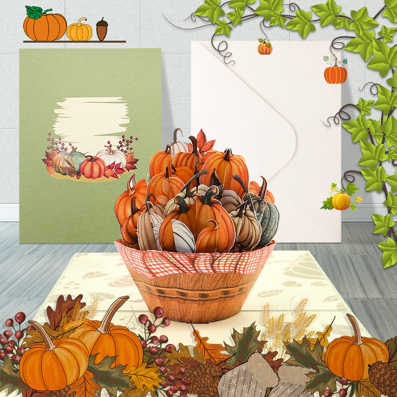 Festive Fall Pumpkin Pop-Up Card