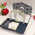 Romantic 3D Pop Up Wedding Arch Invitations with Custom Printed Inserts