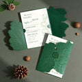 Personalized Laser Cut Gatefold Wedding Invitations with Wax Seal
