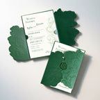 Personalized Laser Cut Gatefold Wedding Invitations with Wax Seal