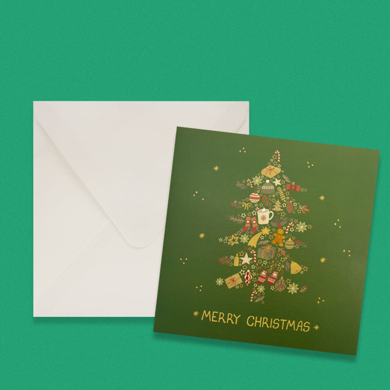 3D Pop Up Christmas Tree Greeting Card with Note Card