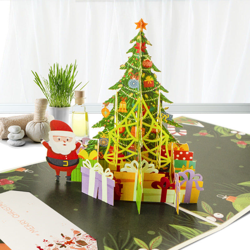 3D Pop Up Christmas Tree Greeting Card with Note Card