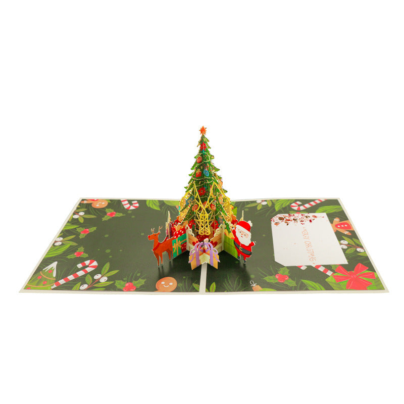 3D Pop Up Christmas Tree Greeting Card with Note Card