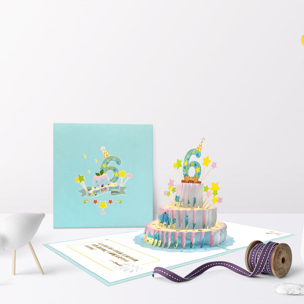 3D Birthday Cake Pop-Up Card with Custom Number – Sweet Surprise in Every Open