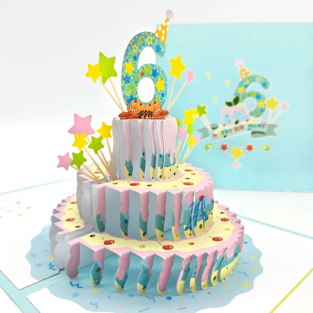 3D Birthday Cake Pop-Up Card with Custom Number – Sweet Surprise in Every Open