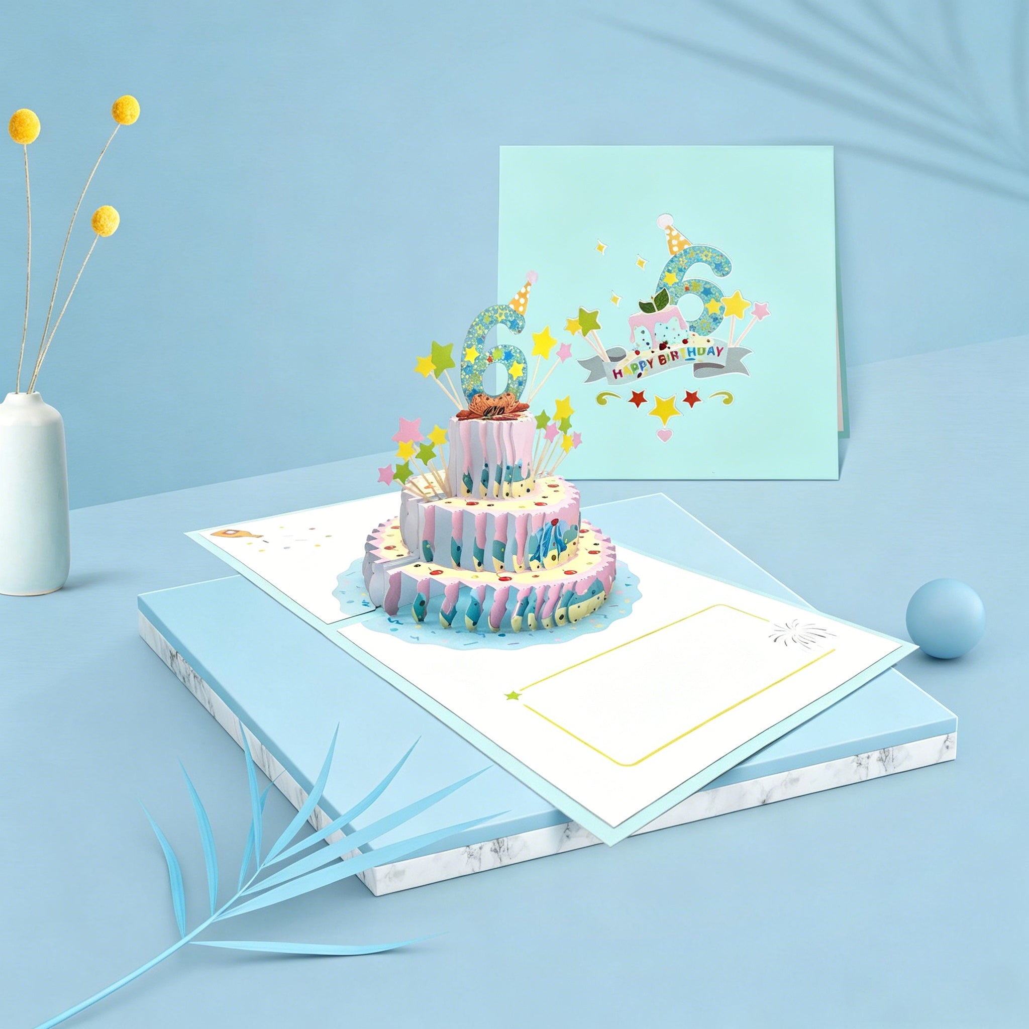 3D Birthday Cake Pop-Up Card with Custom Number – Sweet Surprise in Every Open