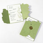 Personalized Laser Cut Gatefold Wedding Invitations with Wax Seal