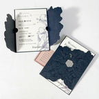 Personalized Laser Cut Gatefold Wedding Invitations with Wax Seal