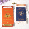 Travel-Themed Wedding Invitation Set – Passport Style with Boarding Pass & Airplane Charm