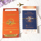 Travel-Themed Wedding Invitation Set – Passport Style with Boarding Pass & Airplane Charm