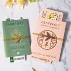 Travel-Themed Wedding Invitation Set – Passport Style with Boarding Pass & Airplane Charm